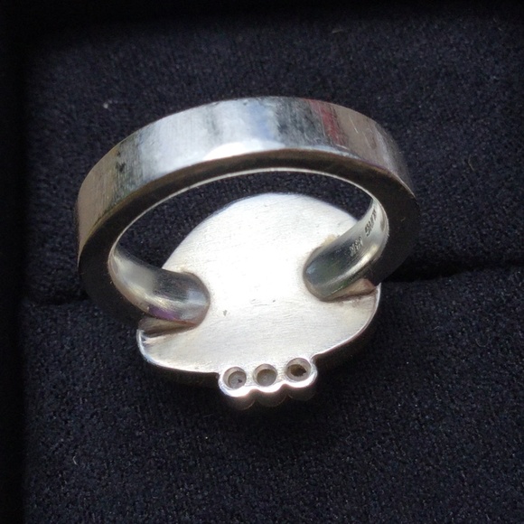 Jamie Joseph Boulder Opal Diamond Sterling Silver Gold Ring Collectible - Picture 4 of 5